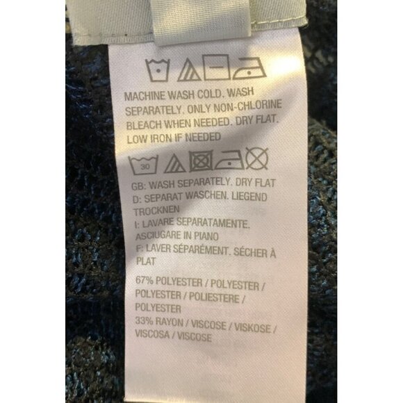 Susan Graver Women Open Front Cardigan Jacket Size Small S Navy Black Gold New - Picture 7 of 9